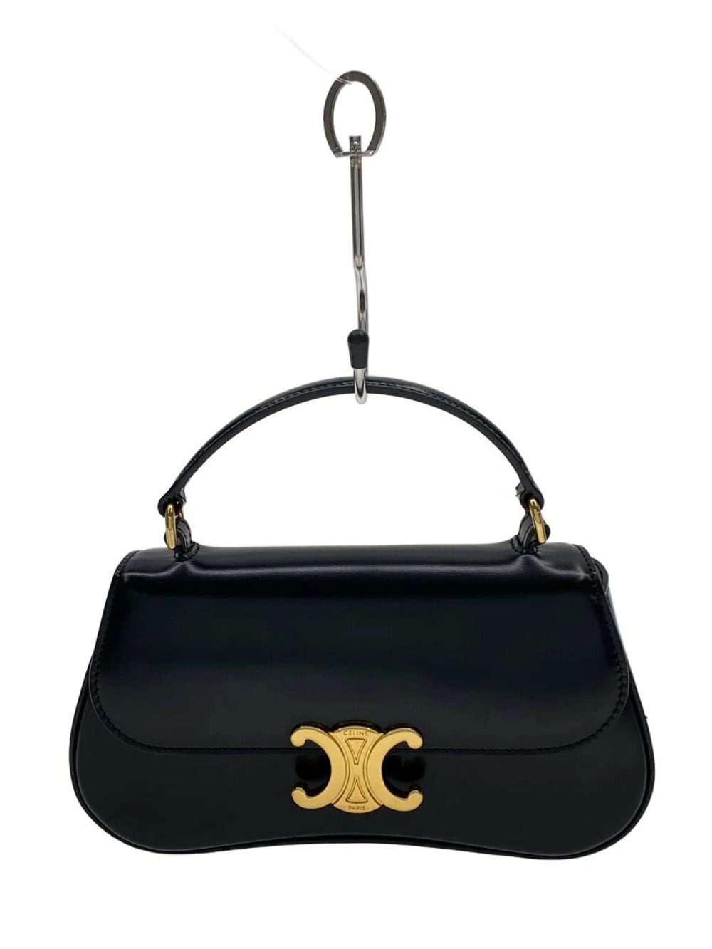 Celine Teen Lola Top Handle Bag Shiny Calfskin black